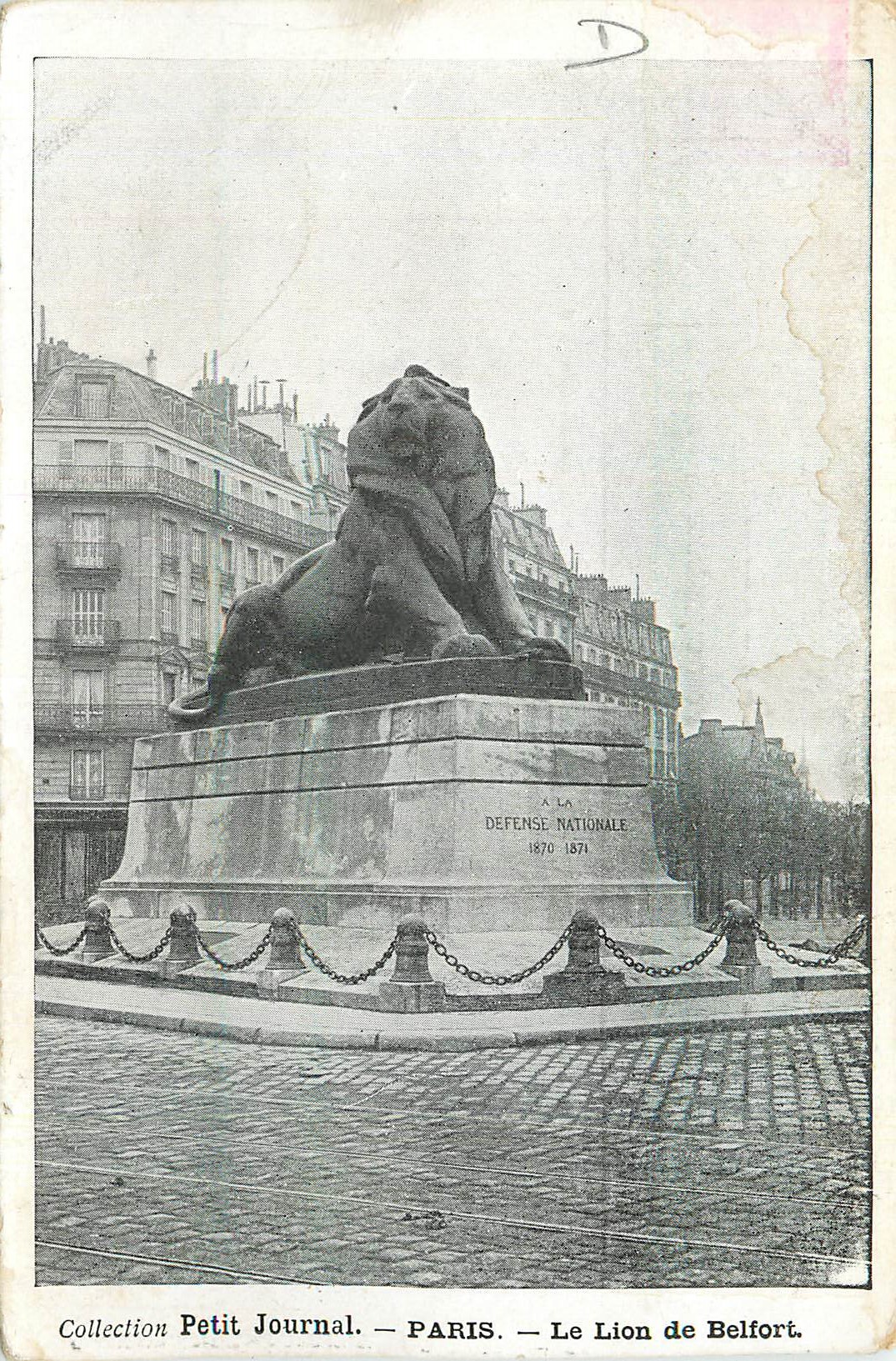 CPA Paris Le Lion de Belfort