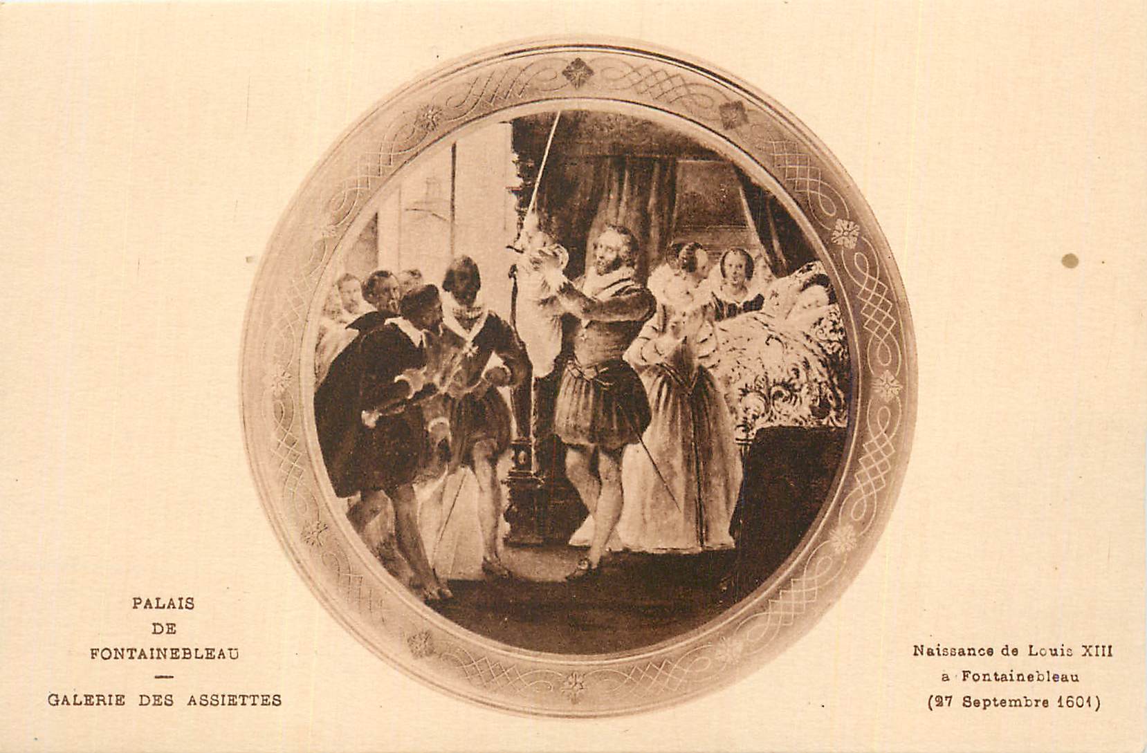 Naissance de Louis XIII — Fontainebleau — Galerie des Assiettes