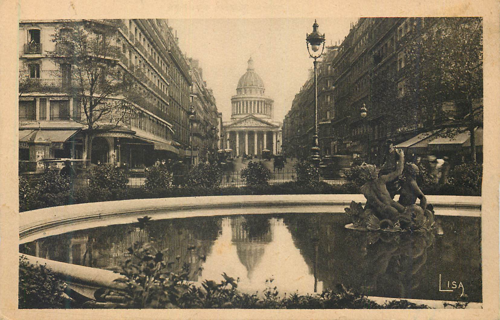 CPA Paris La Rue Soufflot et le Pantheon