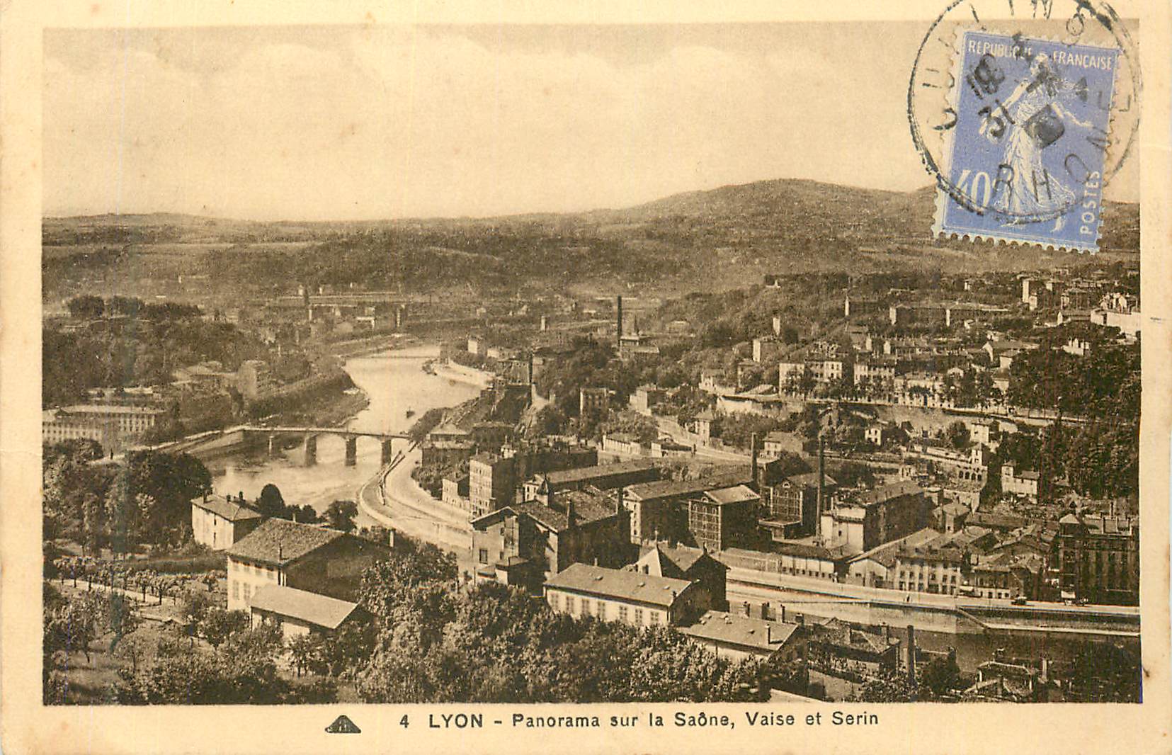 CPA Lyon Panorama sur la Saone Vaise et Serin