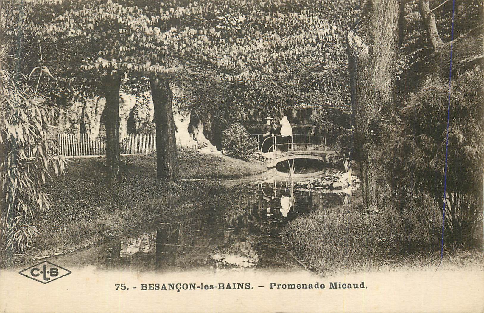 CPA Besancon les Bains Promenade Micaud