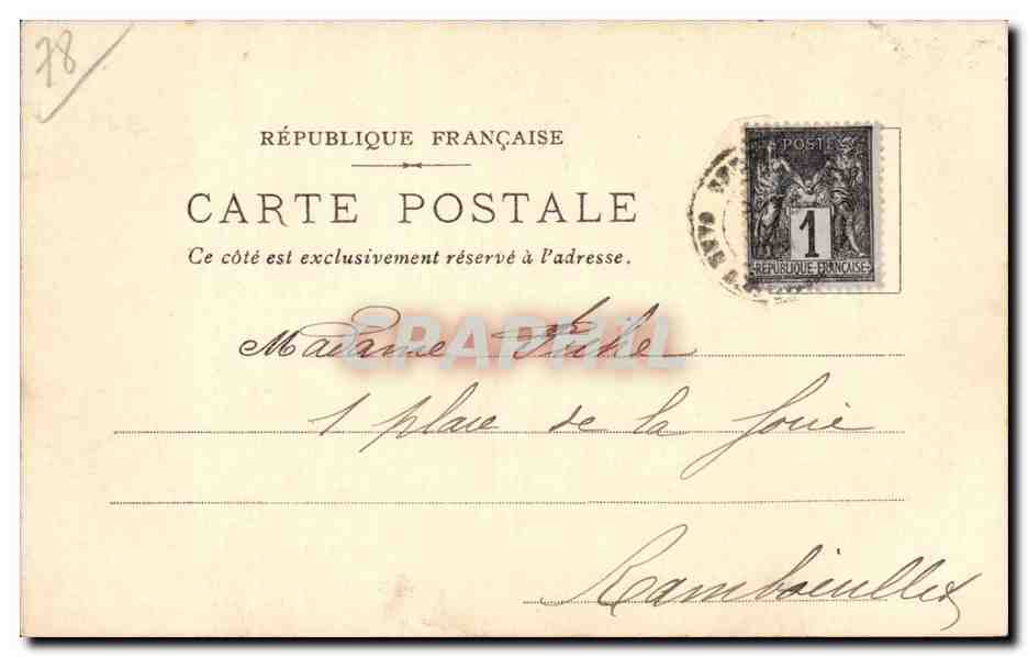 Versailles CPA Chateau grande galerie des glaces — Verso