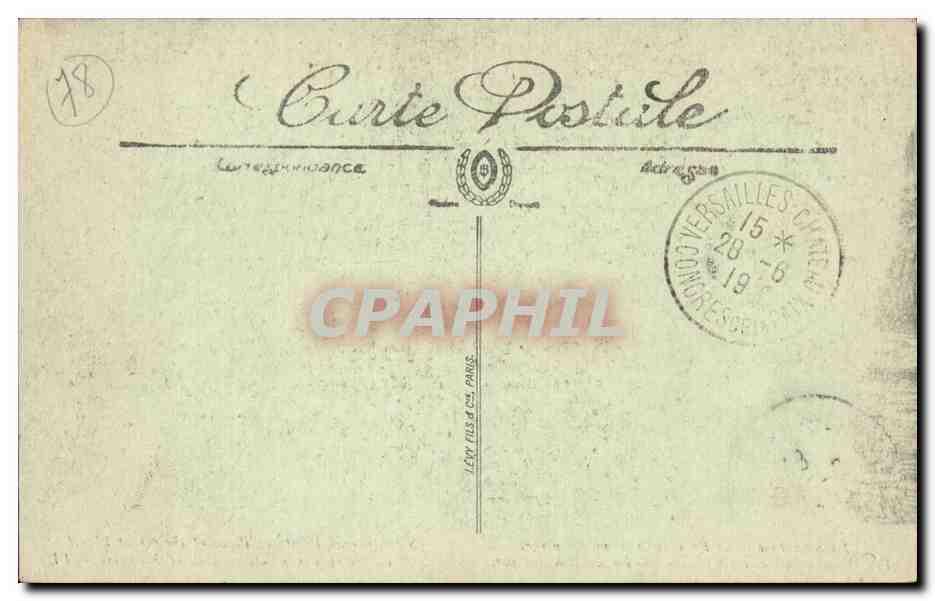 Versailles CPA Galerie des Glaces La signature de la paix de la grande guerre — Verso