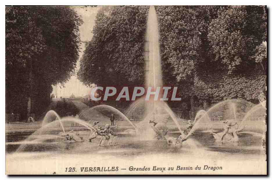 Versailles CPA Grandes eaux au bassin du dragon