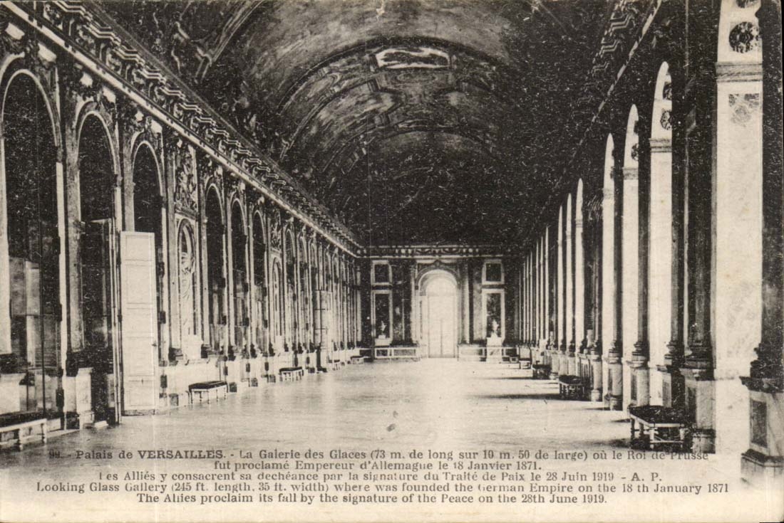 Parc de Versailles CPA La galerie des glaces