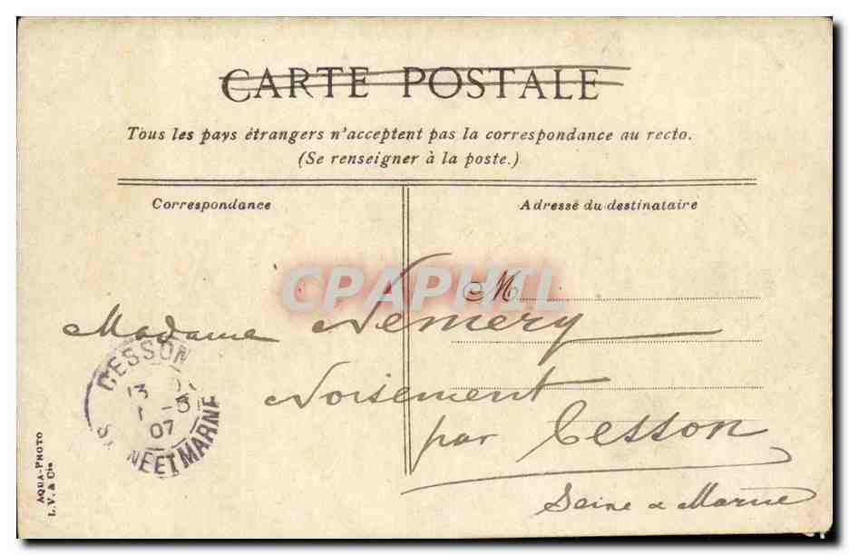 Rouen CPA La grosse horloge — Verso