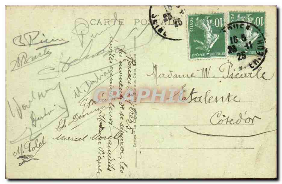 Rouen CPA Vue generale vers la Seine — Rückseite