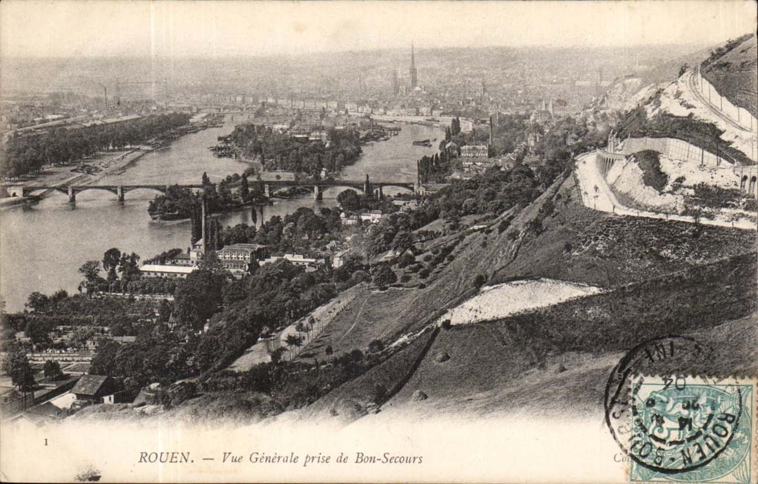 Rouen CPA Vue generale prise de Bon SEcours