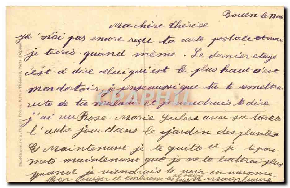 Rouen CPA Institution Join Lambert Maison Saint Jean — Rückseite