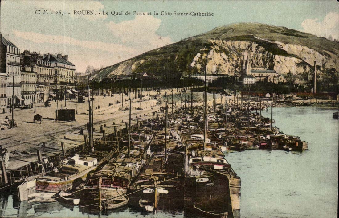 Rouen CPA Le quai de Paris et Cote Sainte CAtherine