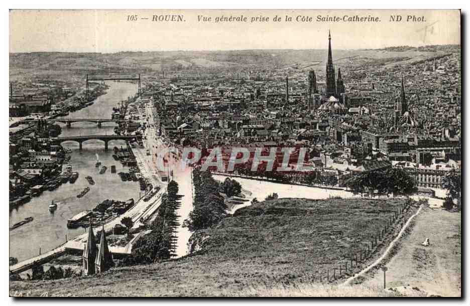 Rouen CPA Vue generale prise de la Cote Sainte CAtherine