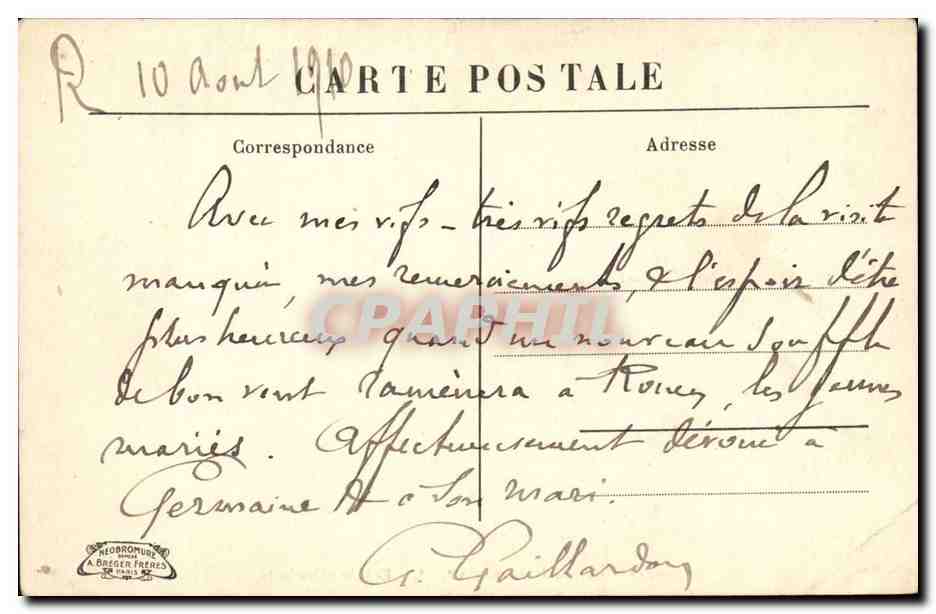 Rouen CPA Institution Join Lambert Entree principale — Rückseite