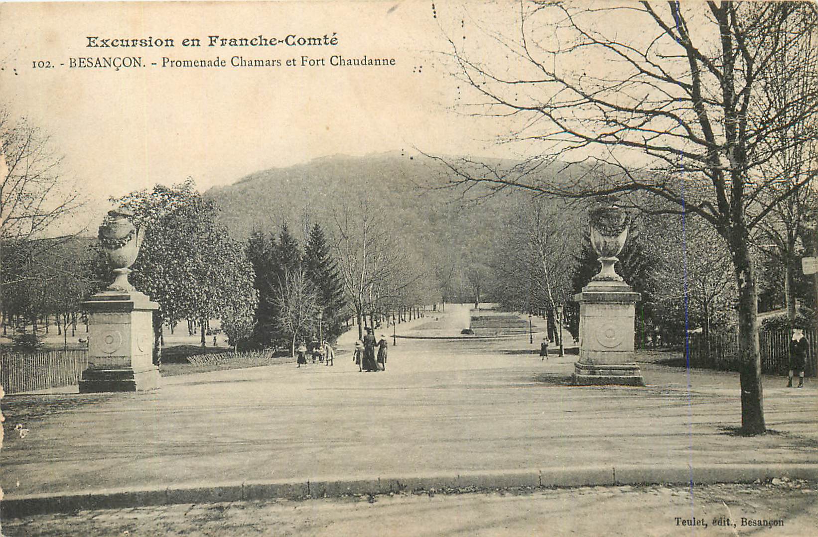 CPA Besancon Promenade Chamars et Fort Chaudanne Excursion en Franche Comte