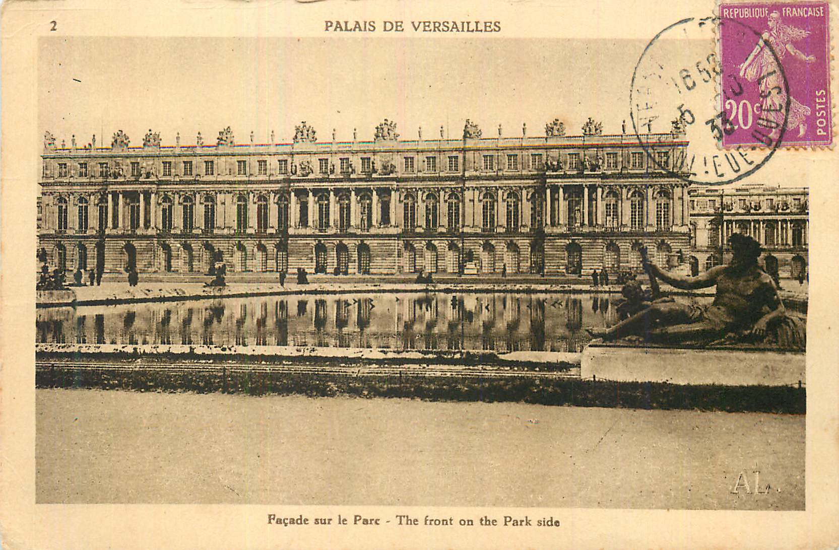 CPA Palais de Versailles Facade sur le Parc