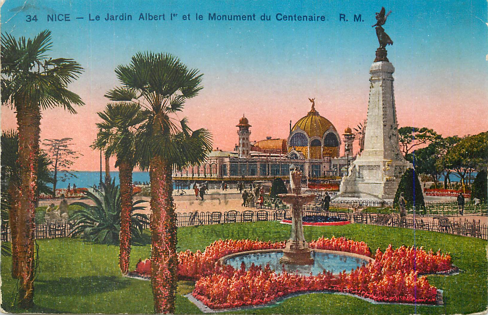 CPA Nice le Jardin Albert 1er et le Monument du Centenaire
