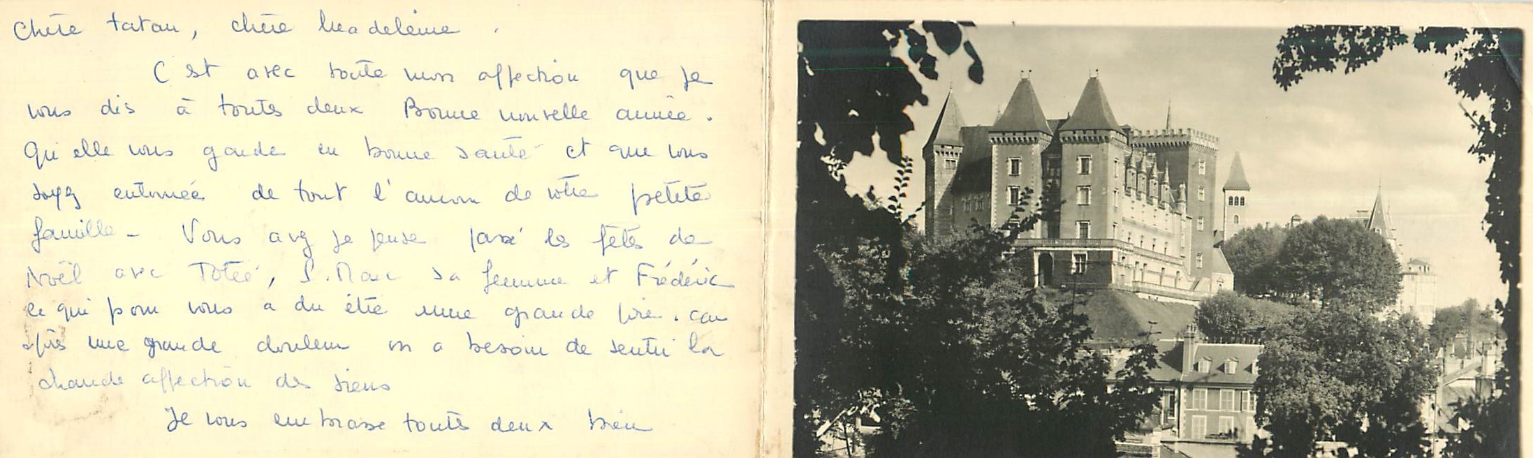 CPA Meilleurs Vœux Château de Pau