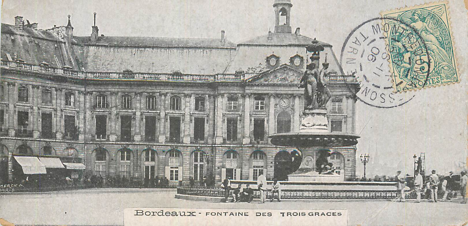 CPA Bordeaux Fontaine des Trois Graces