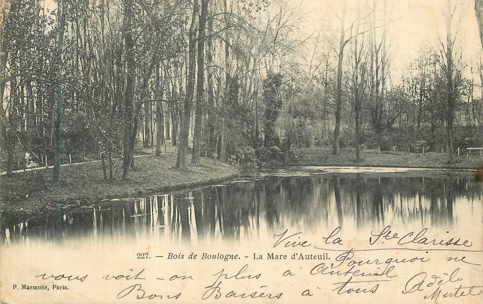CPA Bois de Boulogne la Mare d'Auteuil