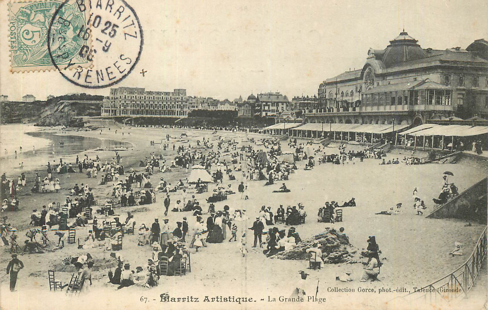 CPA Biarritz Artistique la Grande Plage