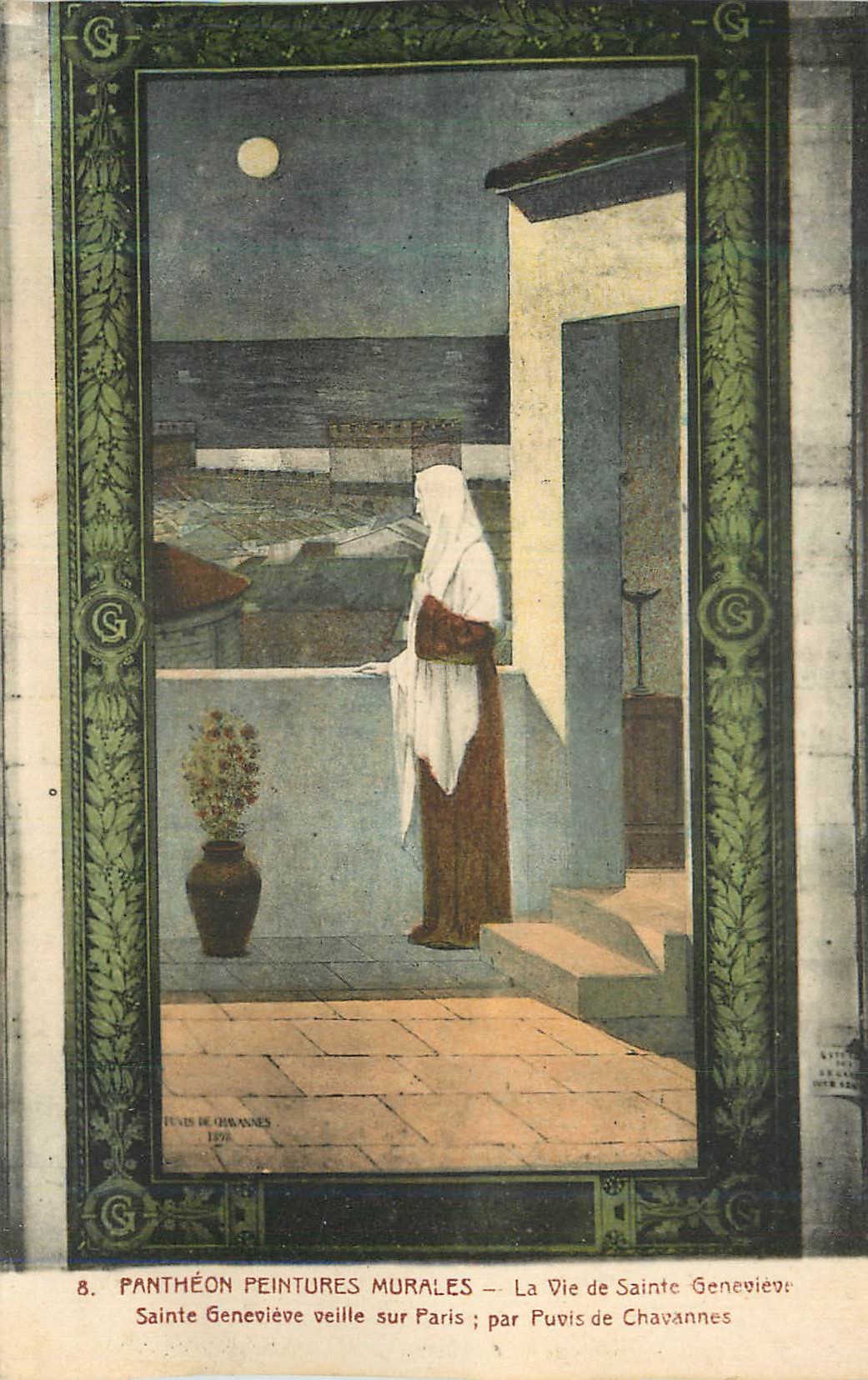 CPA Pantheon Peintures Murales La vie de Sainte Genevieve veille sur Parix par Puvis de Chavannes