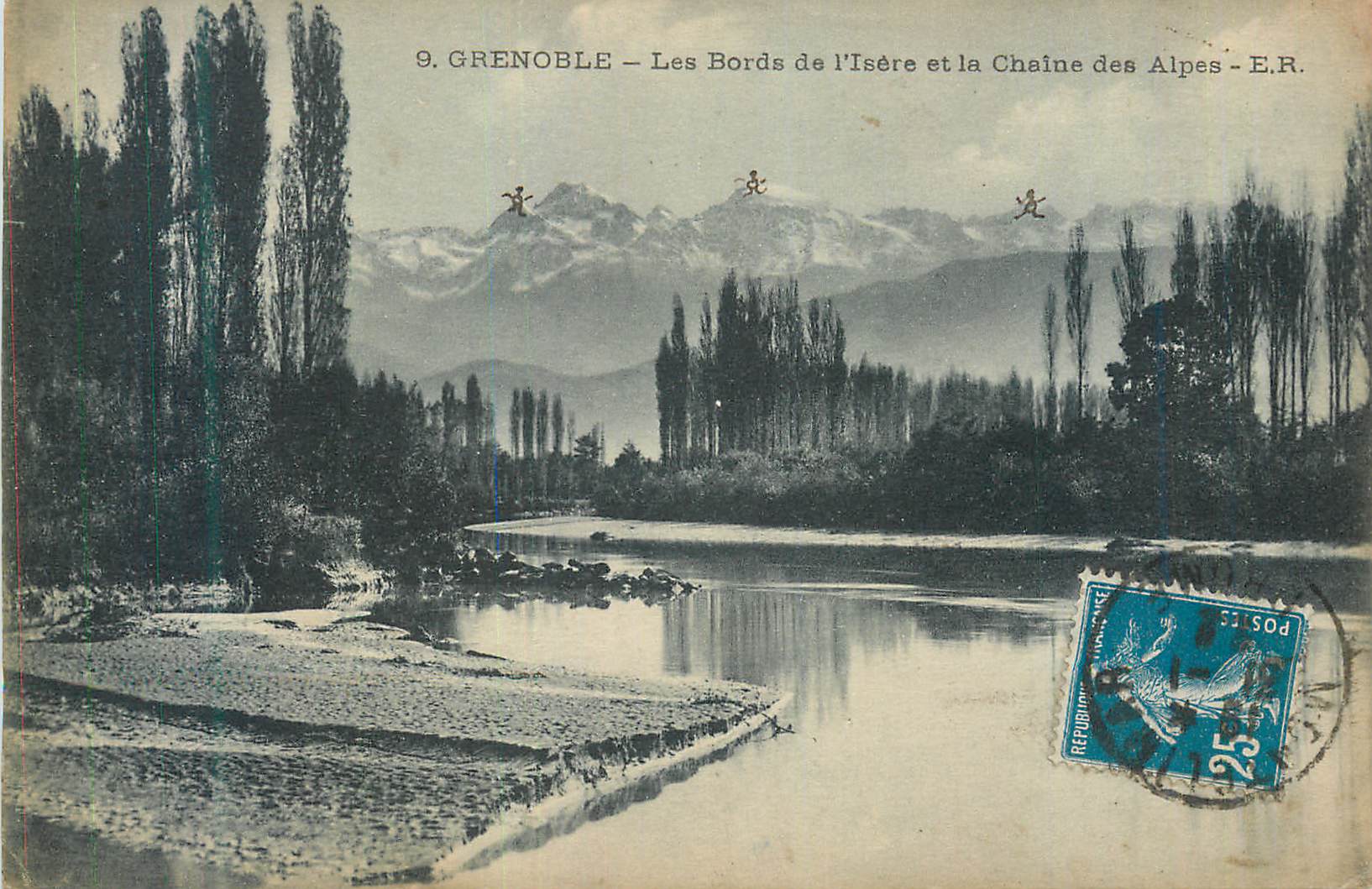 CPA Grenoble les Bords de l'Isere et la Chaine des Alpes