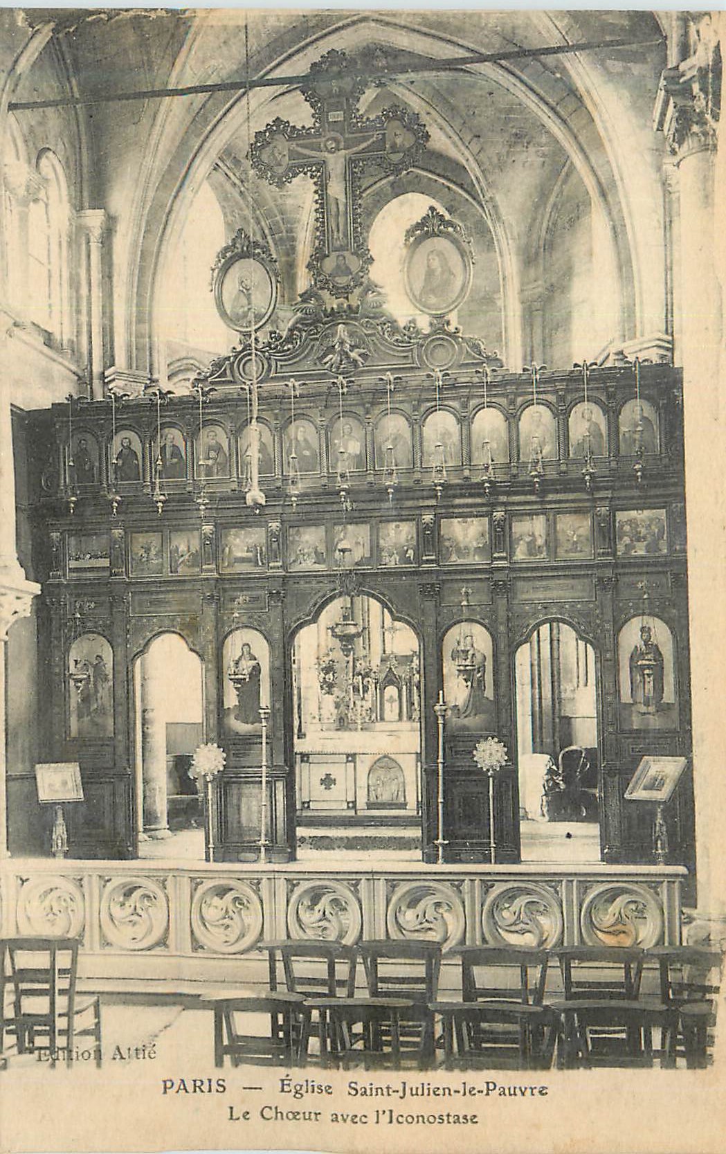 CPA Paris Eglise Saint Julien le Pauvre le Choeur avec l'Iconostase