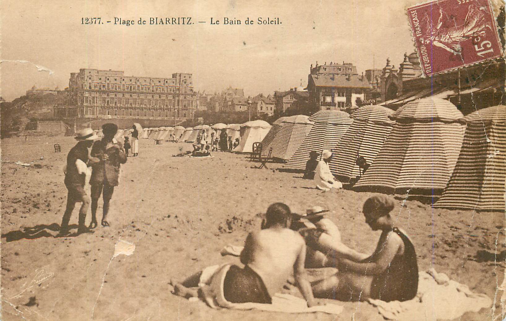 CPA Plage de Biarritz le Bain de Soleil