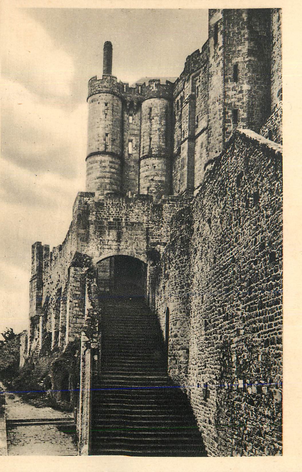 CPA Abbaye du Mont St Michel le Grand Degre et le Chatelet