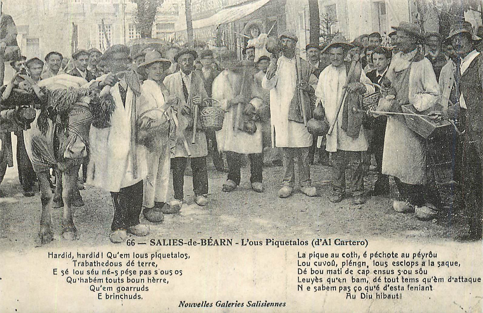 REPRO Salies de Bearn Gascogne L'Ous Piquetalis Folklore Bœuf Attelage