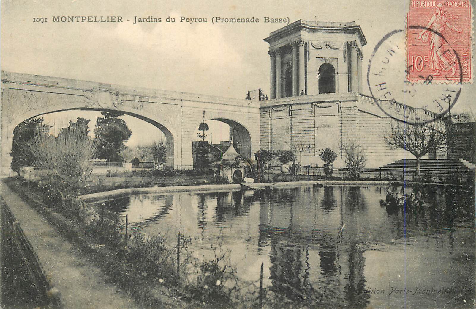 CPA Montpellier Jardins du Peyrou (Promenade Basse) Tramway