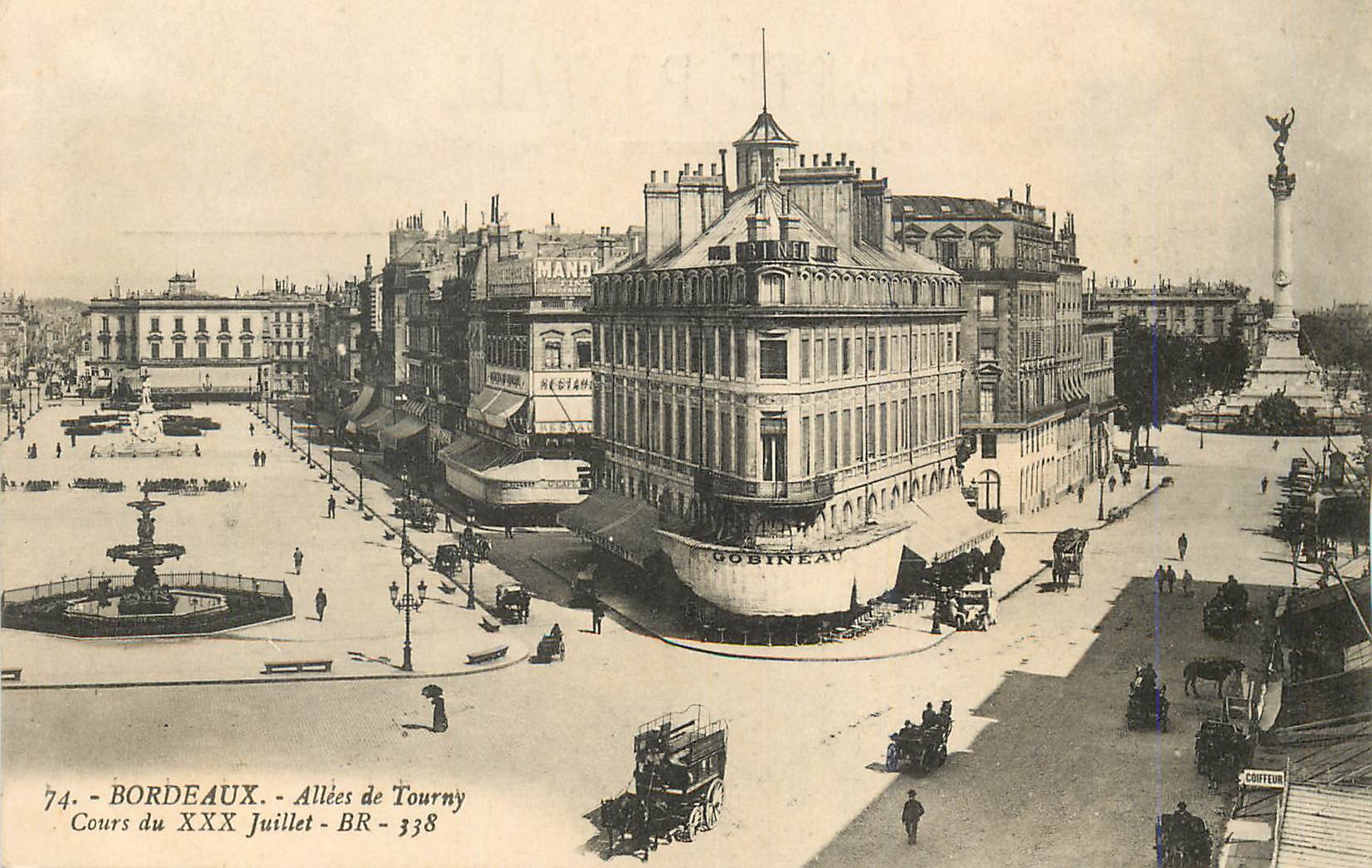 CPA Bordeaux Allees de Tourny (carte 1900)
