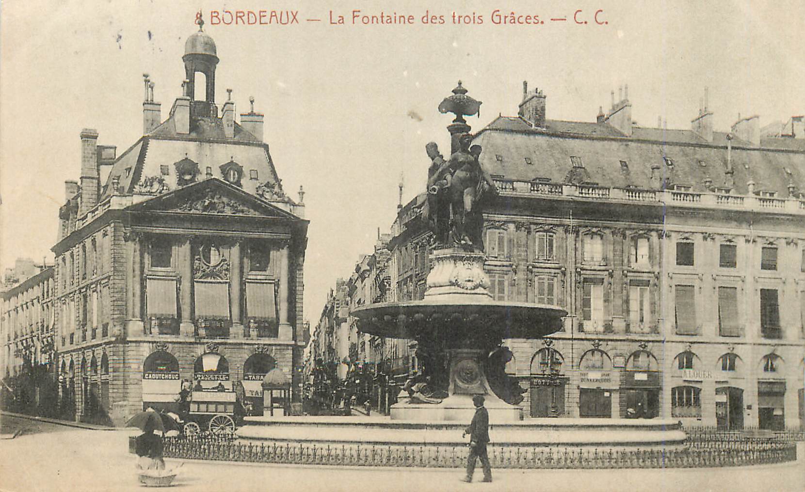 Bordeaux — La Fontaine des trois Grâces. — C. C.