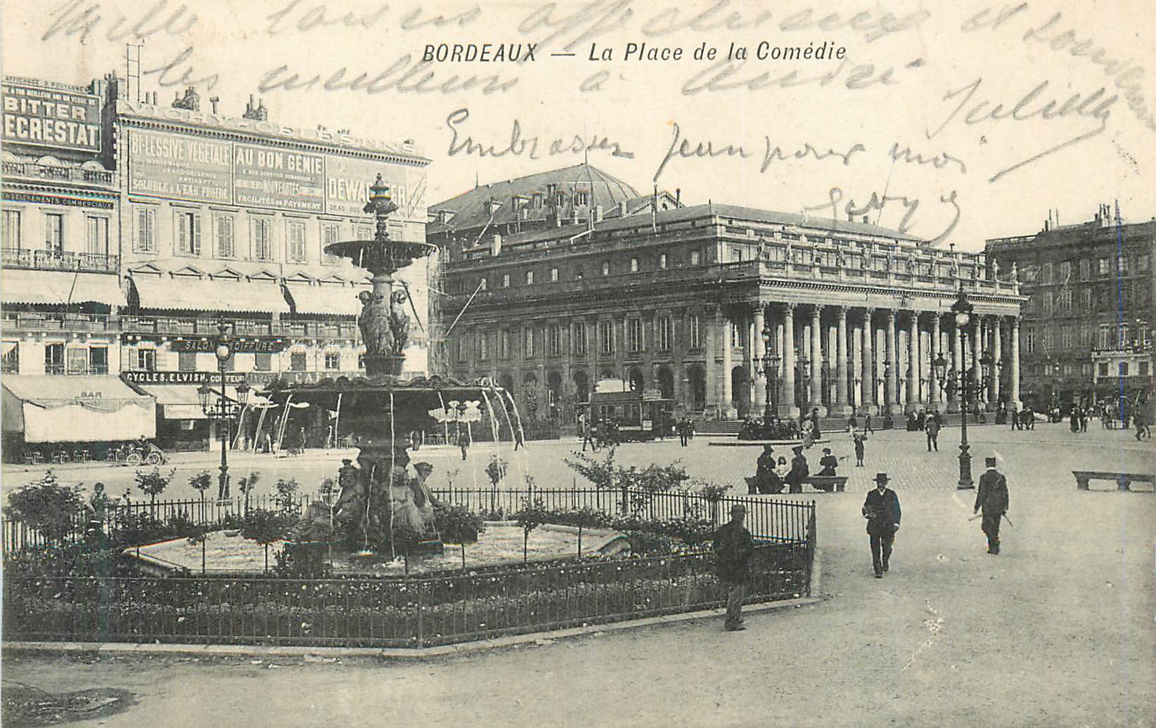 CPA Bordeaux la Place de la Comedie