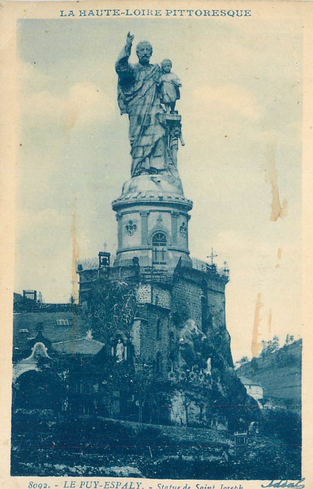 Le Puy-Espaly — Statue de Saint Joseph — La Haute-Loire Pittoresque, n°8092, éditeur Idéal