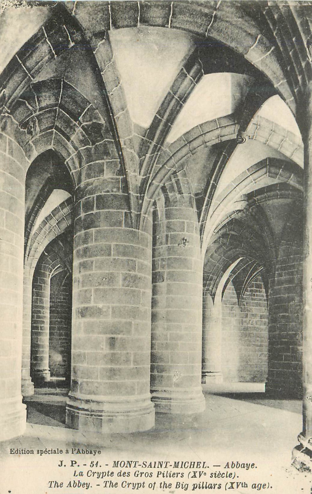 Mont-Saint-Michel — Crypte des Gros Piliers (XVe siècle) — J.P. - 54