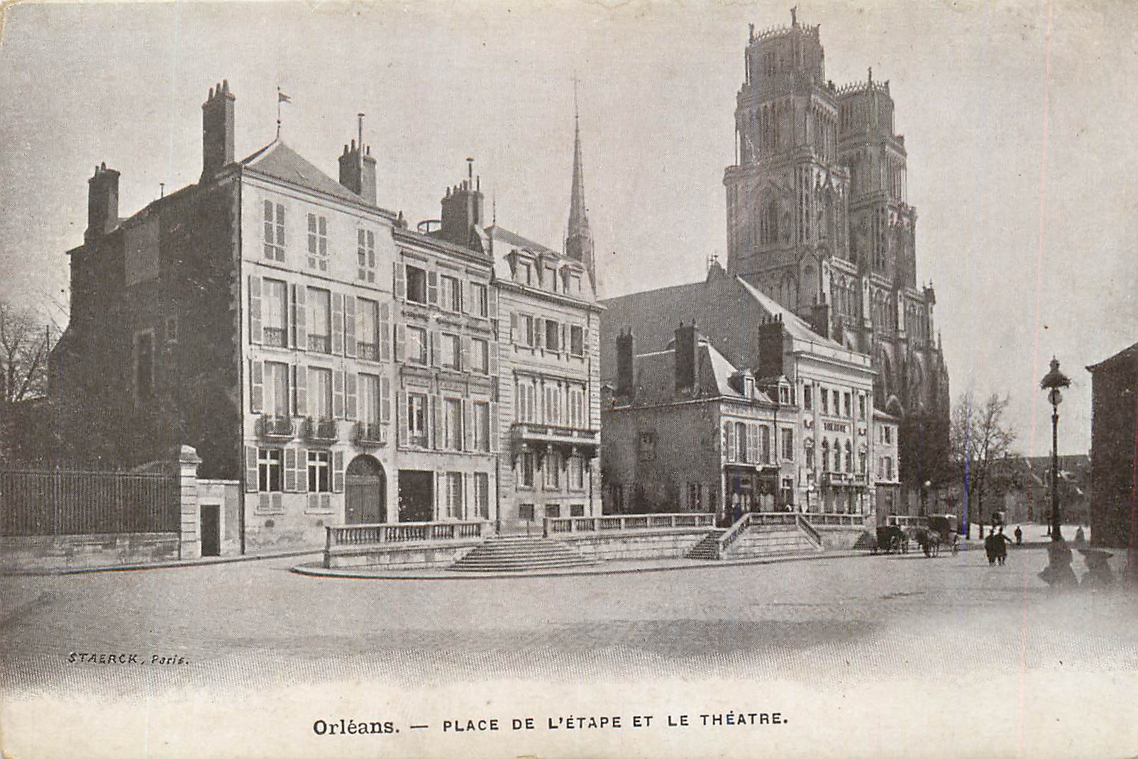 CPA Orleans Place de l'Etape et le Theatre