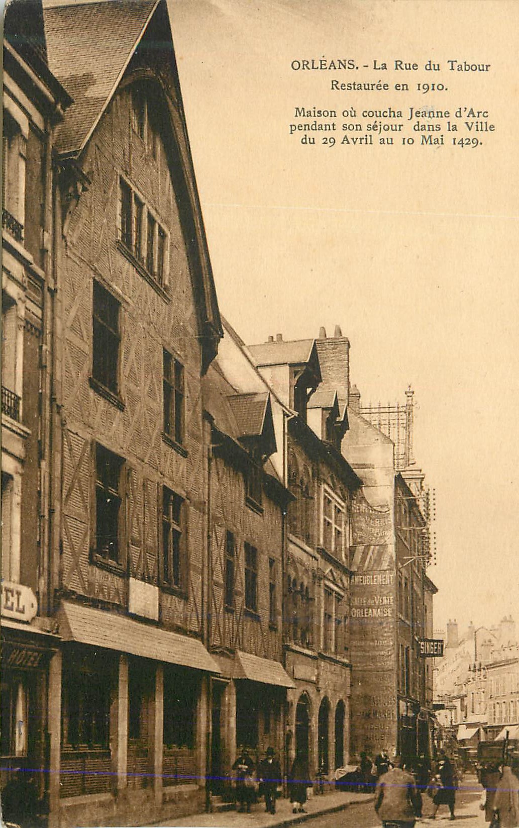 CPA Orleans la Rue du Tabour Restauree en 1910