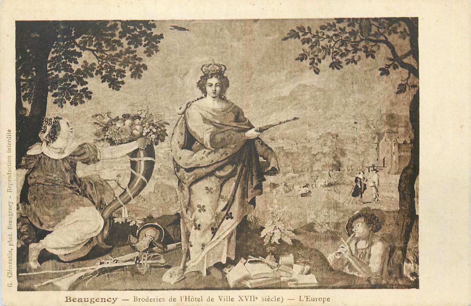 CPA Beaugency Broderies de l'Hotel de Ville (XVIIe siecle) l'Europe
