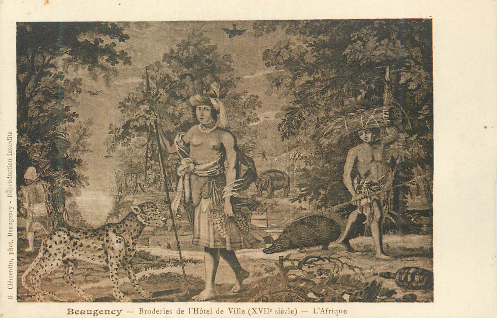 CPA Beaugency Broderies de l'Hotel de Ville (XVIIe siecle) l'Afrique