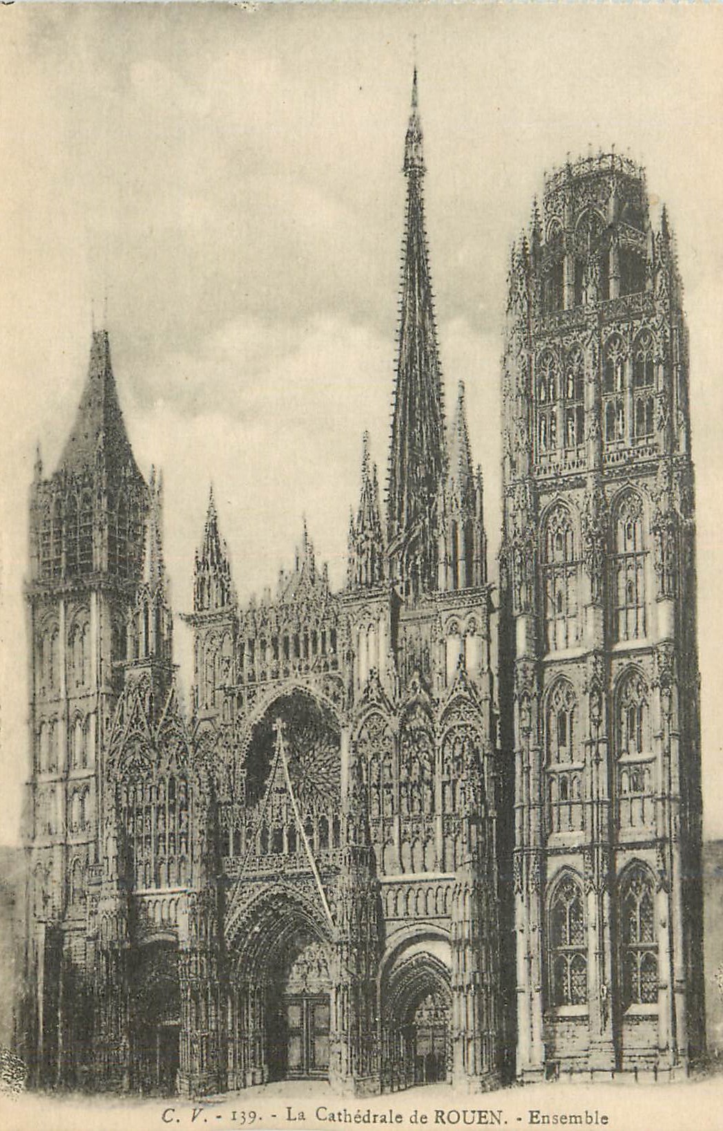 CPA La Cathedrale de Rouen Ensemble