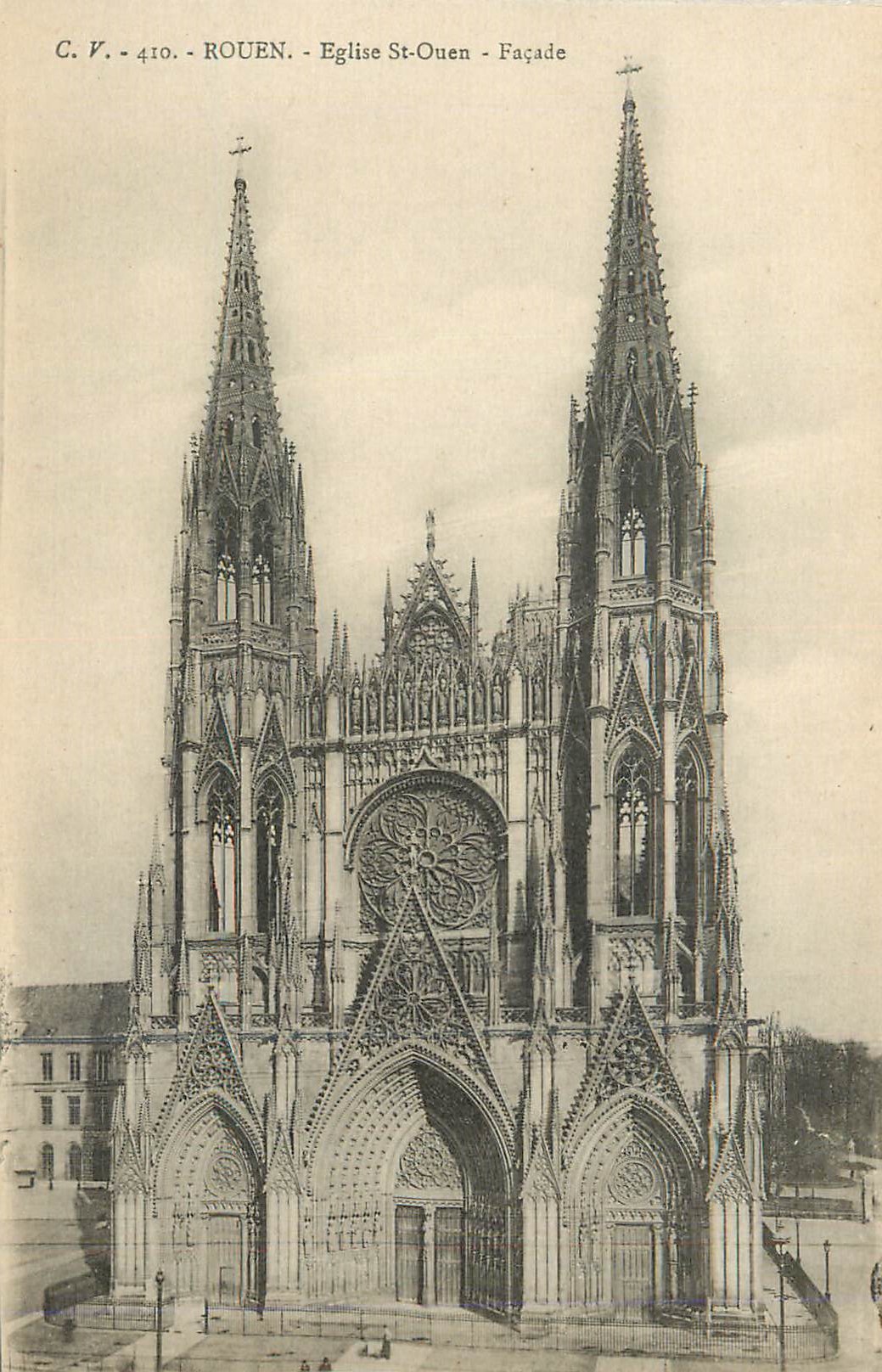 CPA Rouen Eglise St Ouen Facade
