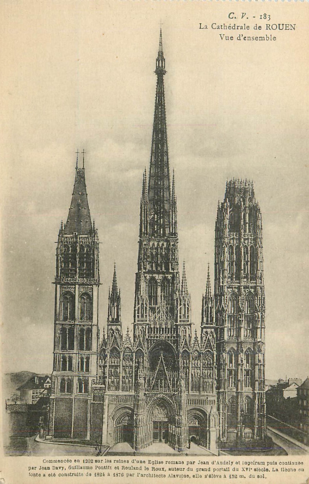 CPA La Cathedrale de Rouen Vue d'Ensemble