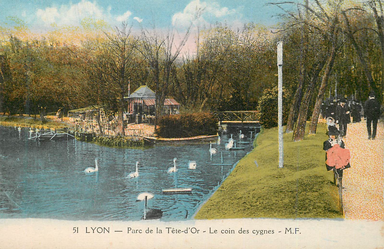 CPA Lyon Parc de la Tete d'Or le Coin des Cygnes