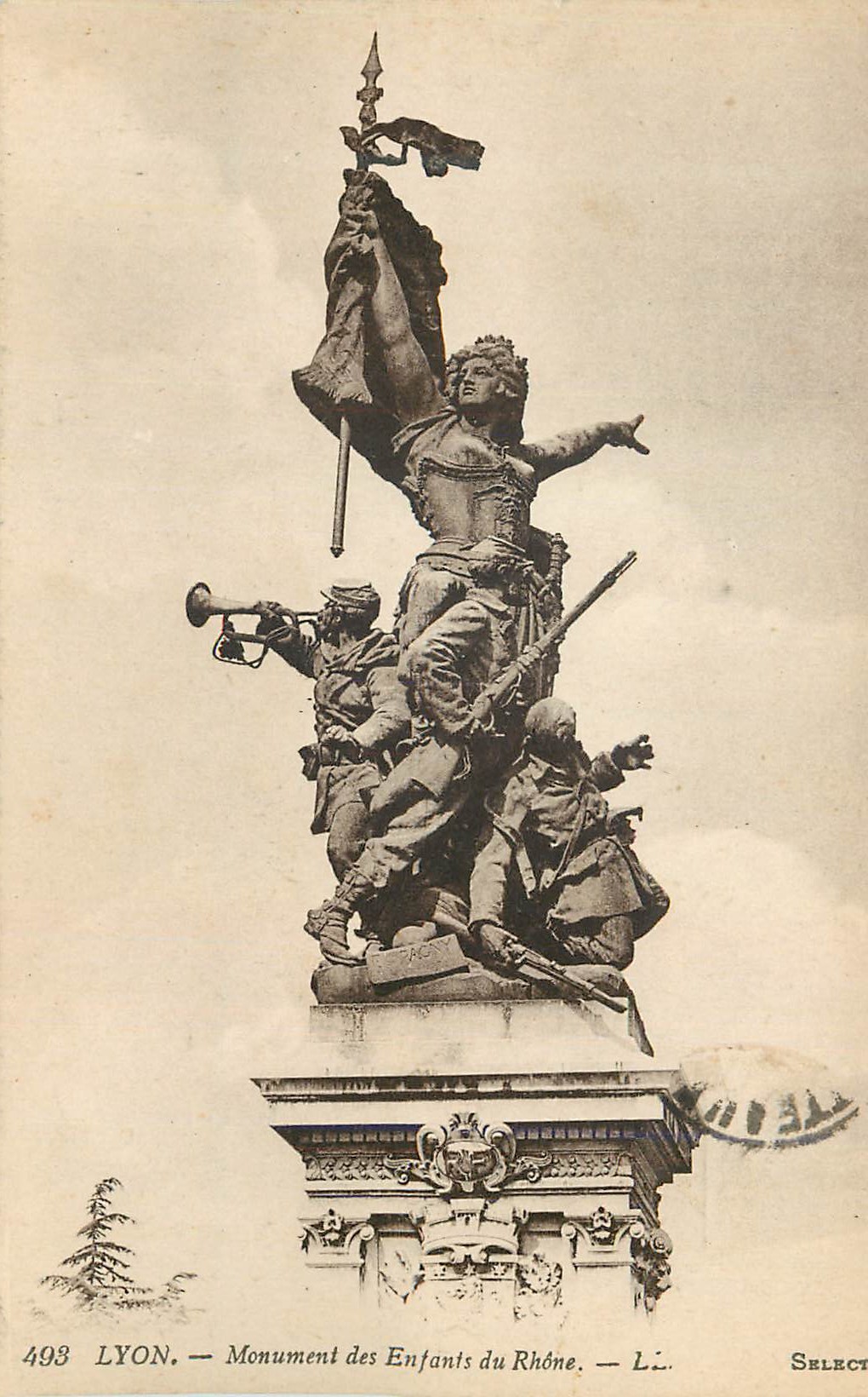 CPA Lyon Monument des Enfants du Rhone