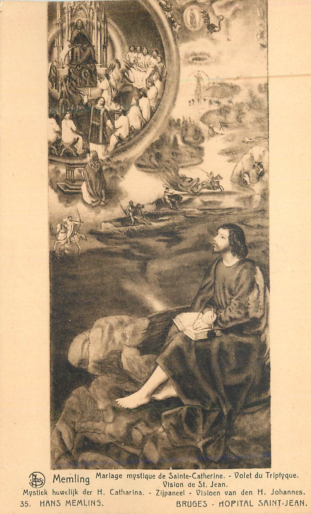 CPA Bruges Hopital Saint Jean Memling Mariage Mystique de Sainte Catherine