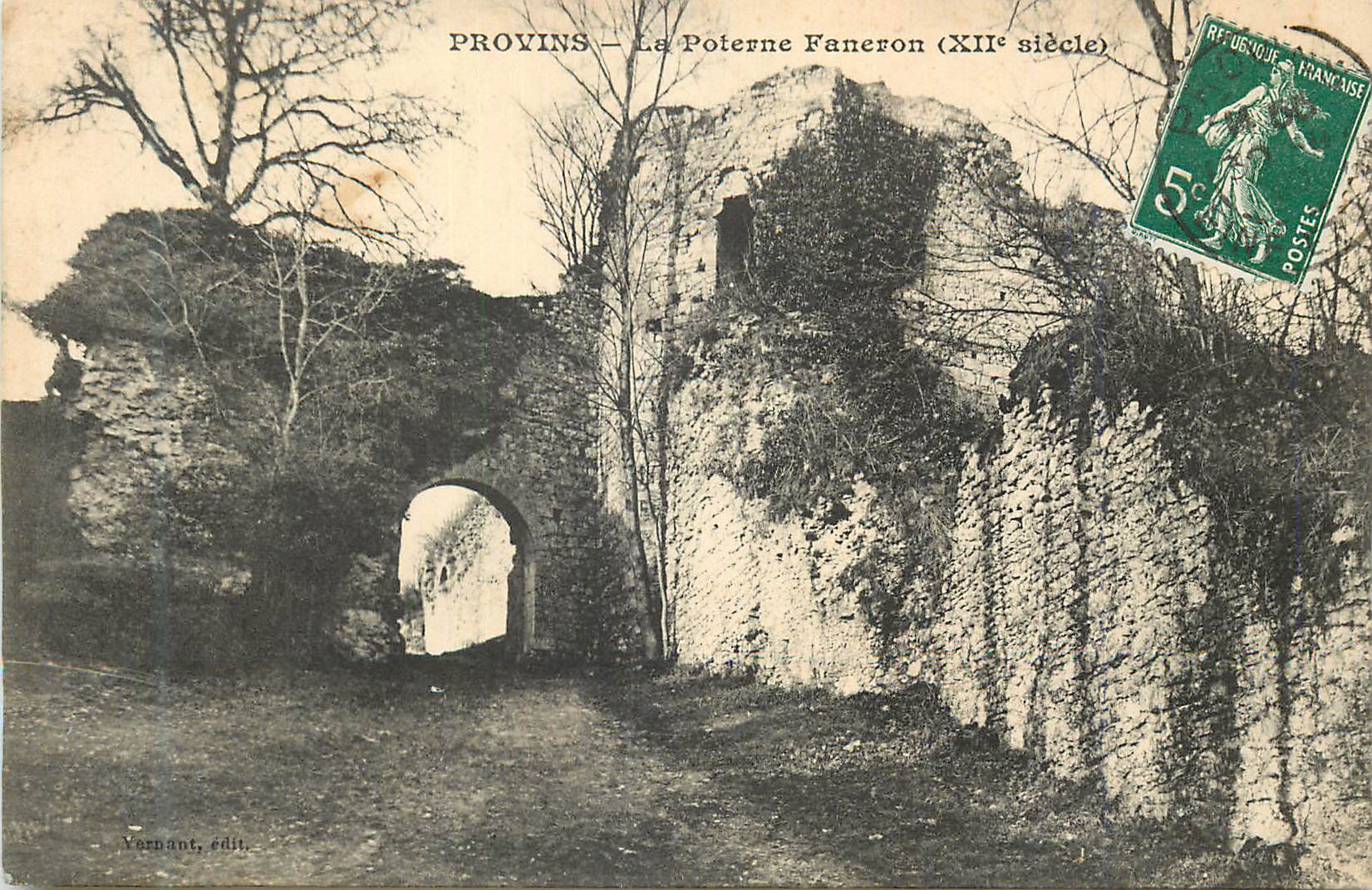 CPA Provins la Poterne Faneron (XIIe siecle)