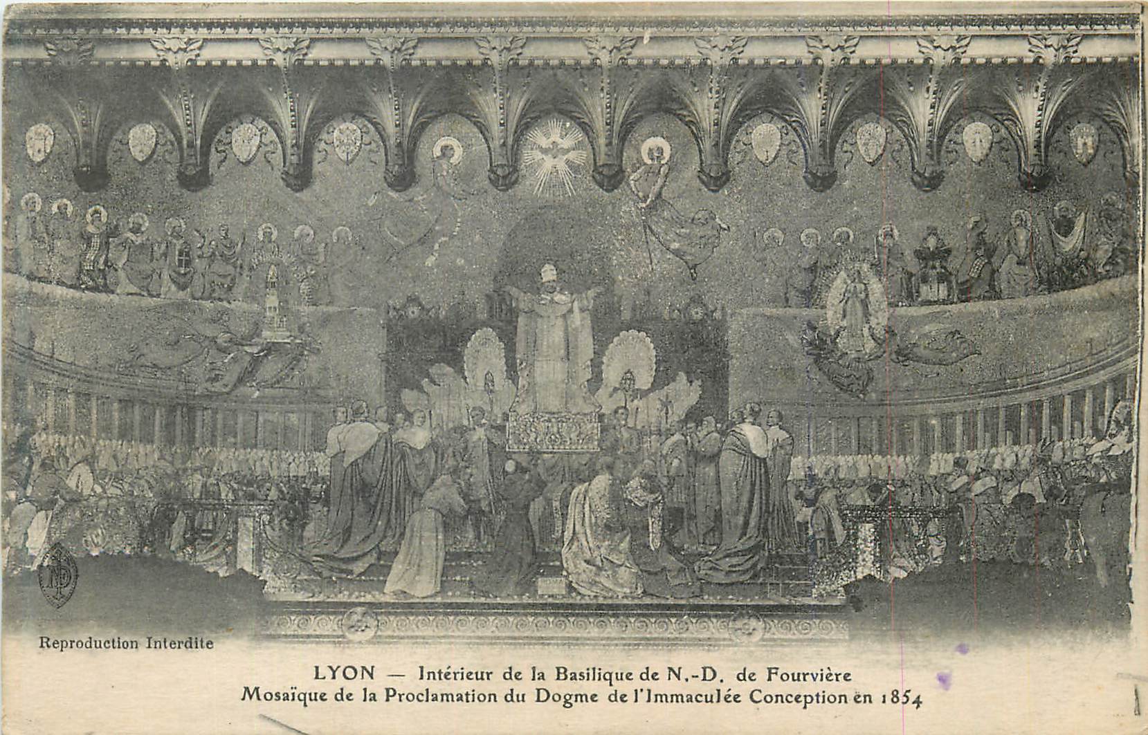 CPA Lyon Interieur de la Basilique de N D de Fourviere