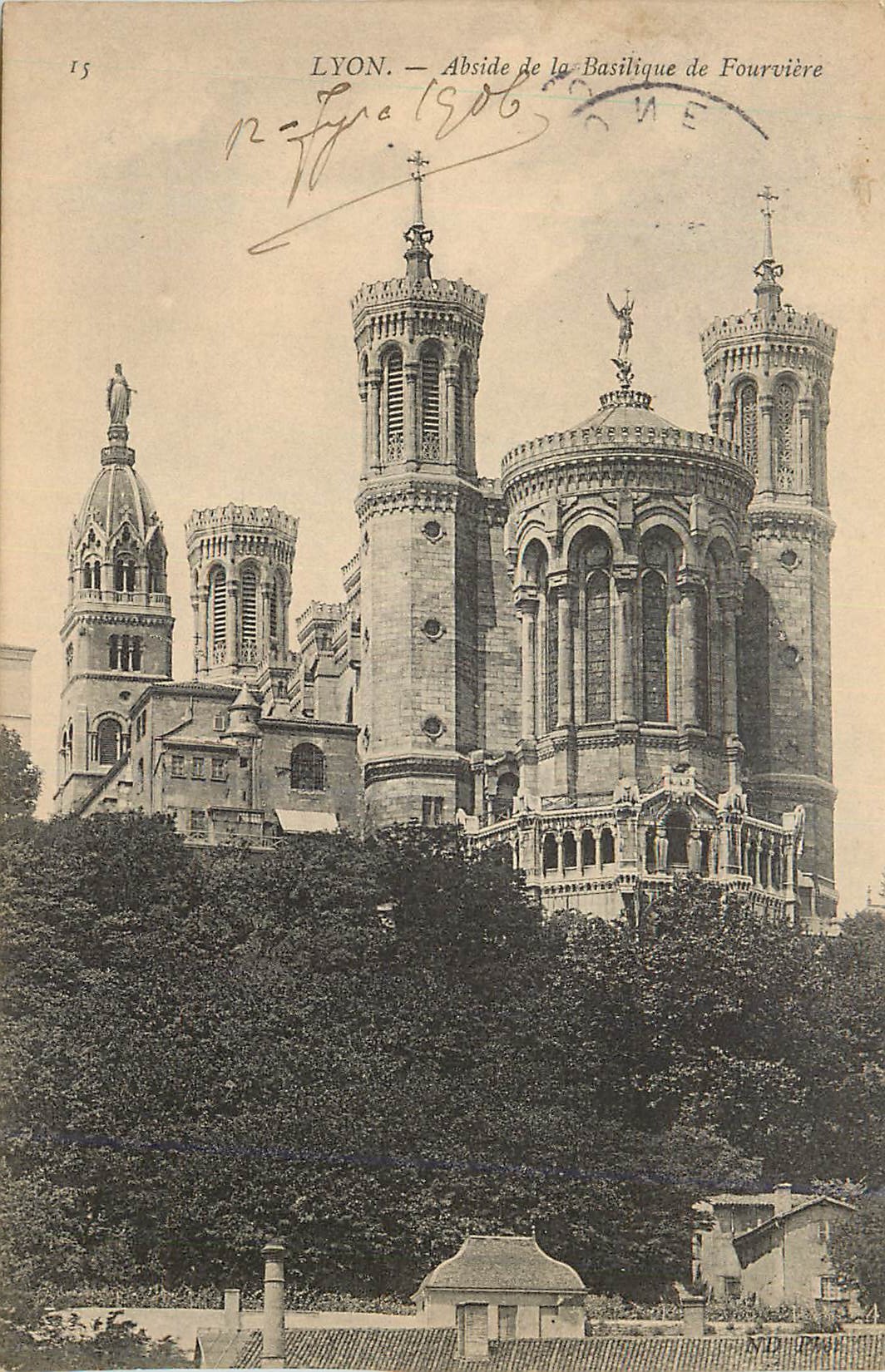 CPA Lyon Abside de la Basilique de Fourviere