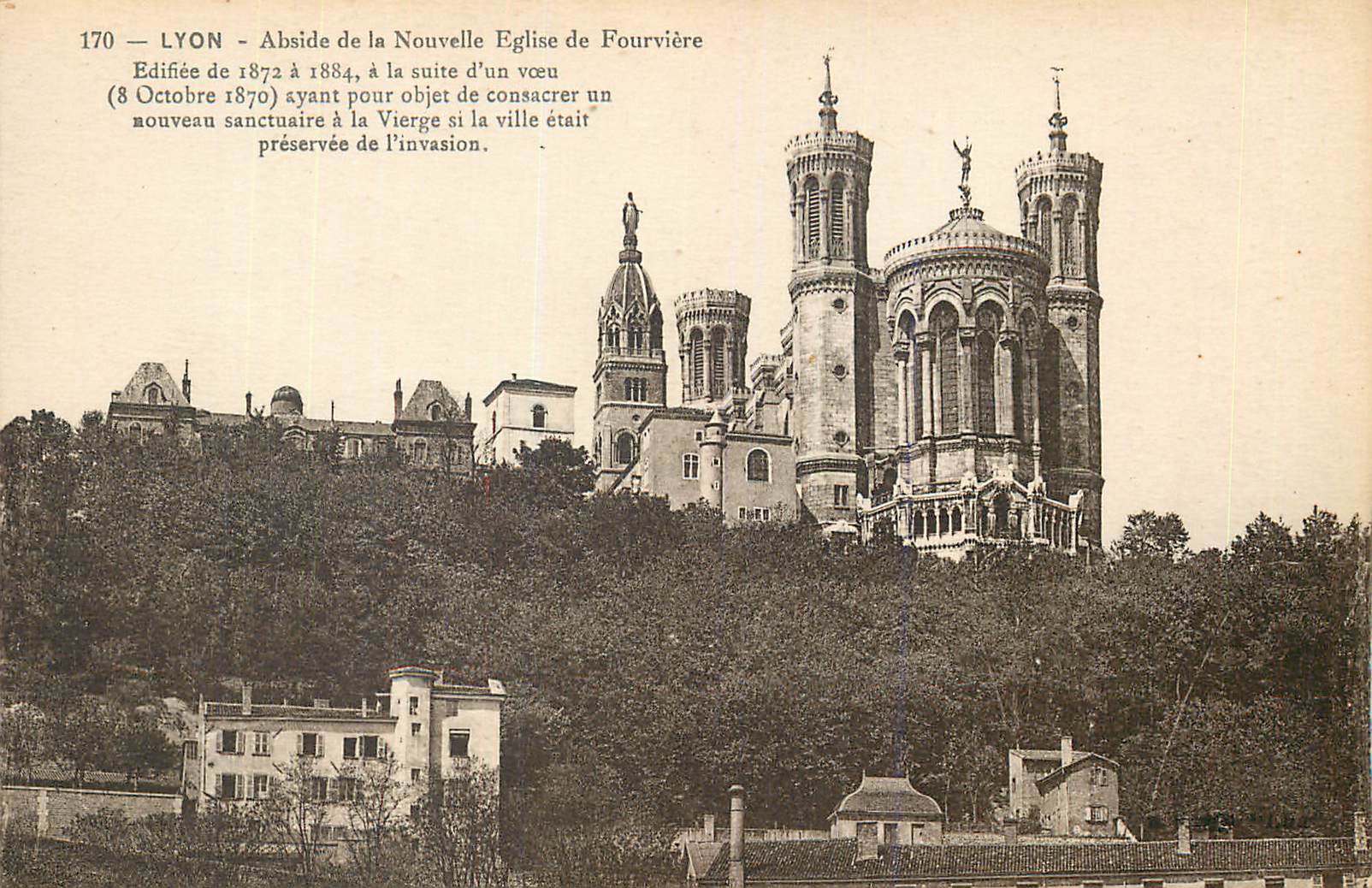 CPA Lyon Abside de la Nouvelle Eglise de Fourviere
