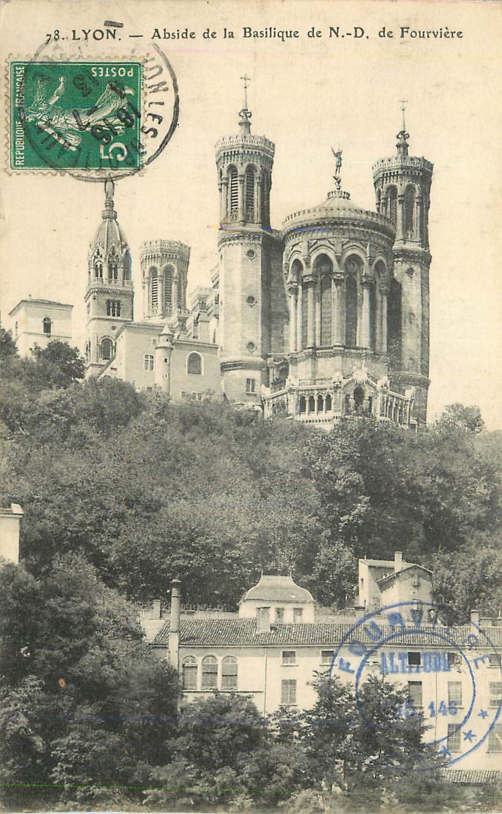 CPA Lyon Abside de la Basilique de N D de Fourviere